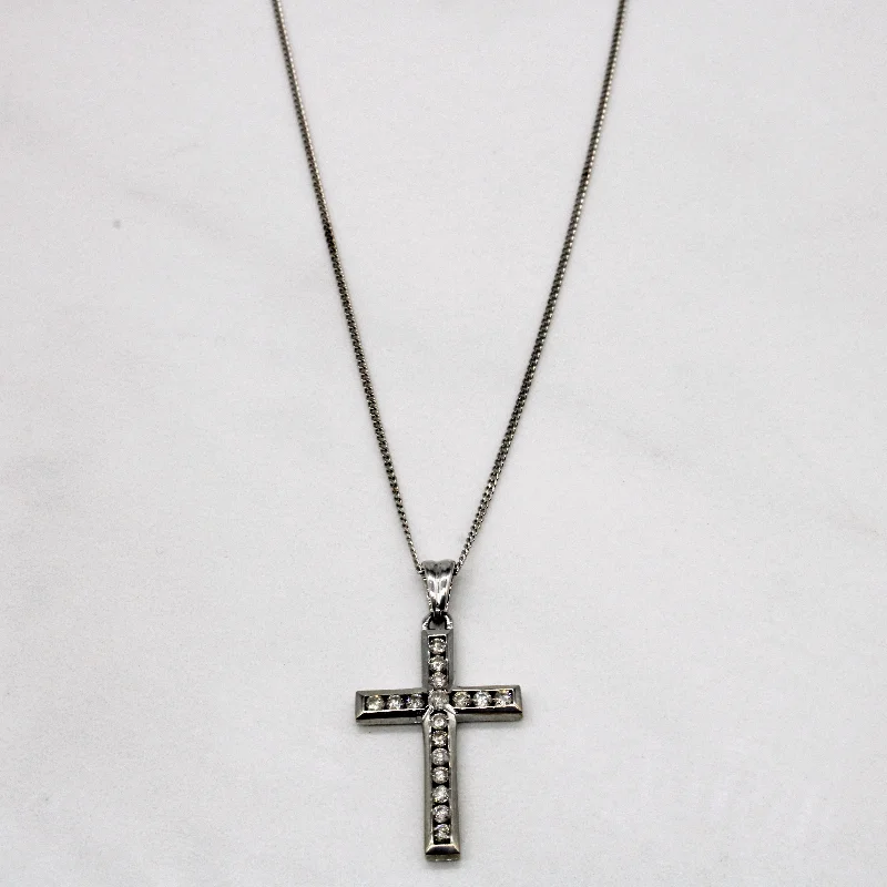real tiger’s eye bead bracelet Diamond Cross Pendant & Necklace | 0.25ctw | 18" |