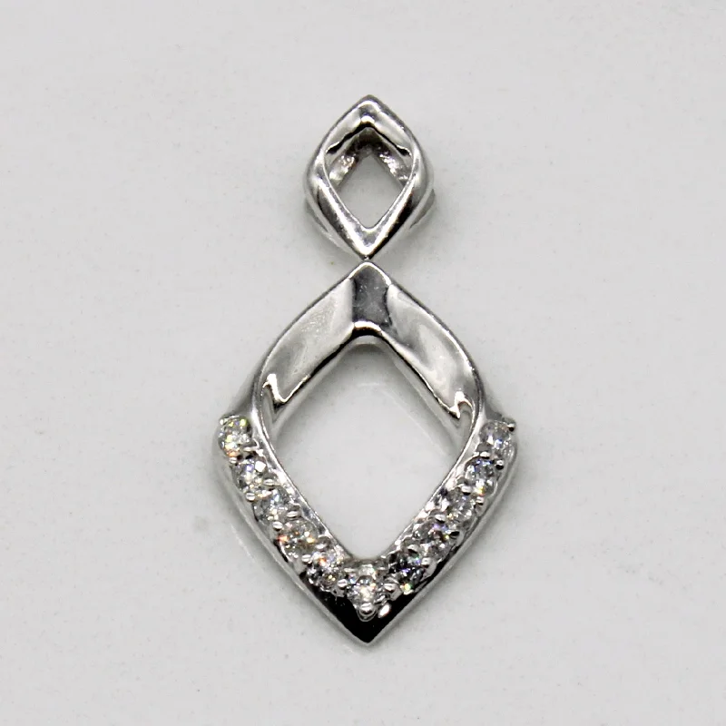 real tourmaline birthstone ring Diamond Drop Pendant | 0.09ctw |