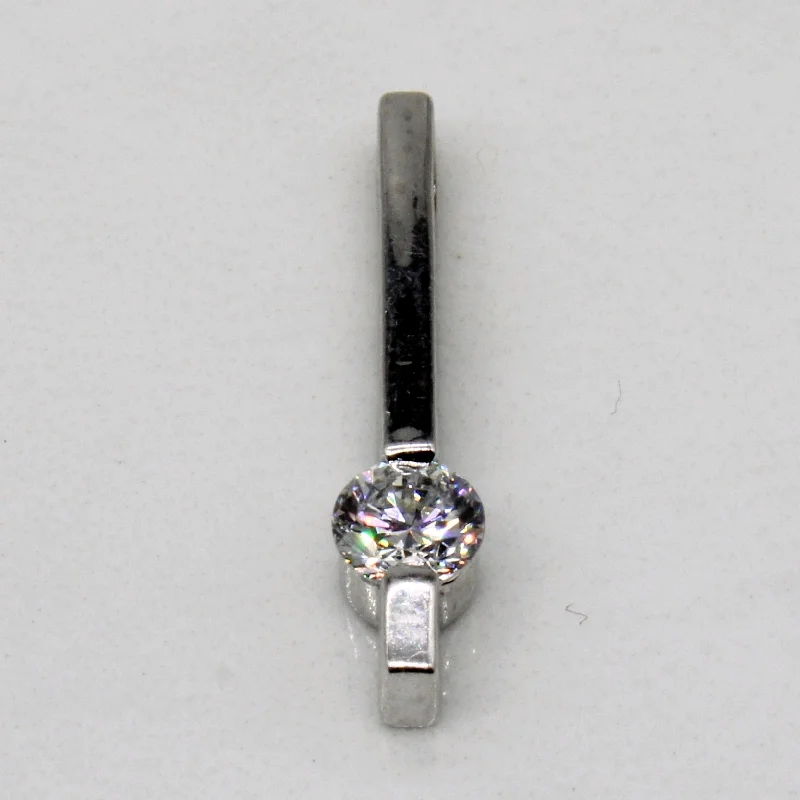 black tungsten wedding band for men Diamond Drop Pendant | 0.30ct |