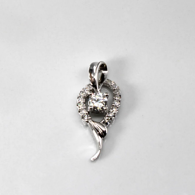 handmade braided leather necklace Diamond Drop Pendant | 0.51ctw |