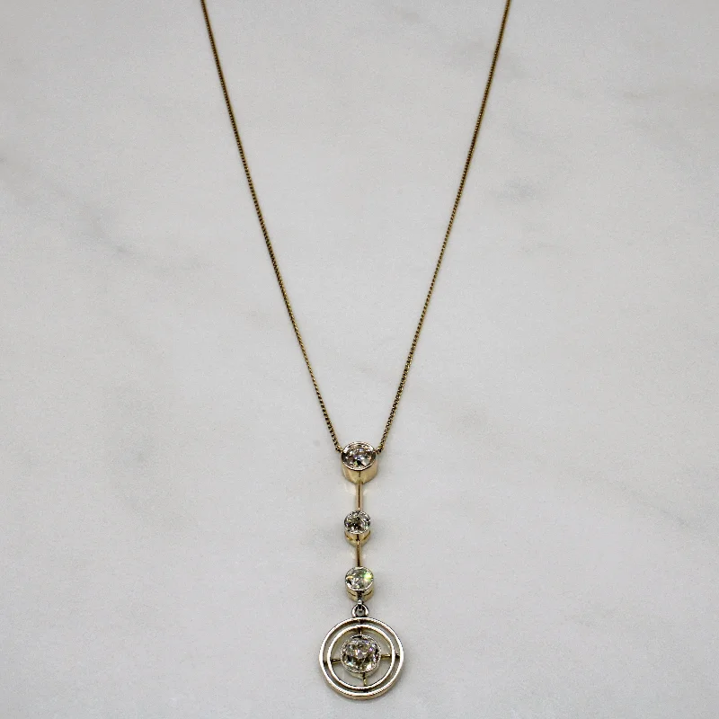 classic gold cuff bracelet Early 1900s Old Mine and Old European Cut Diamond Drop Pendant Necklace | 0.91ctw | 19" |