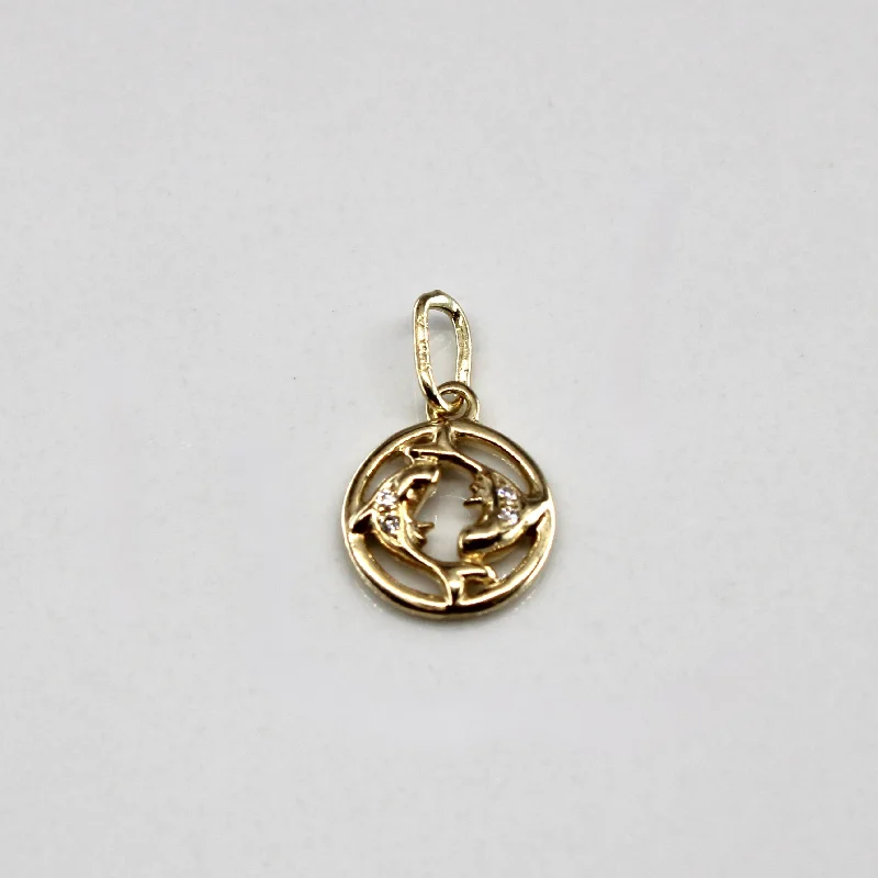 rose gold snake chain bracelet Diamond Fish Pendant | 0.02ctw |