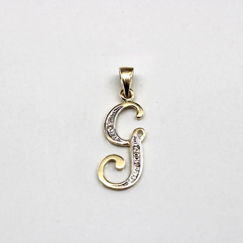 minimalist cubic zirconia earrings Diamond G Letter Pendant | 0.01ctw |