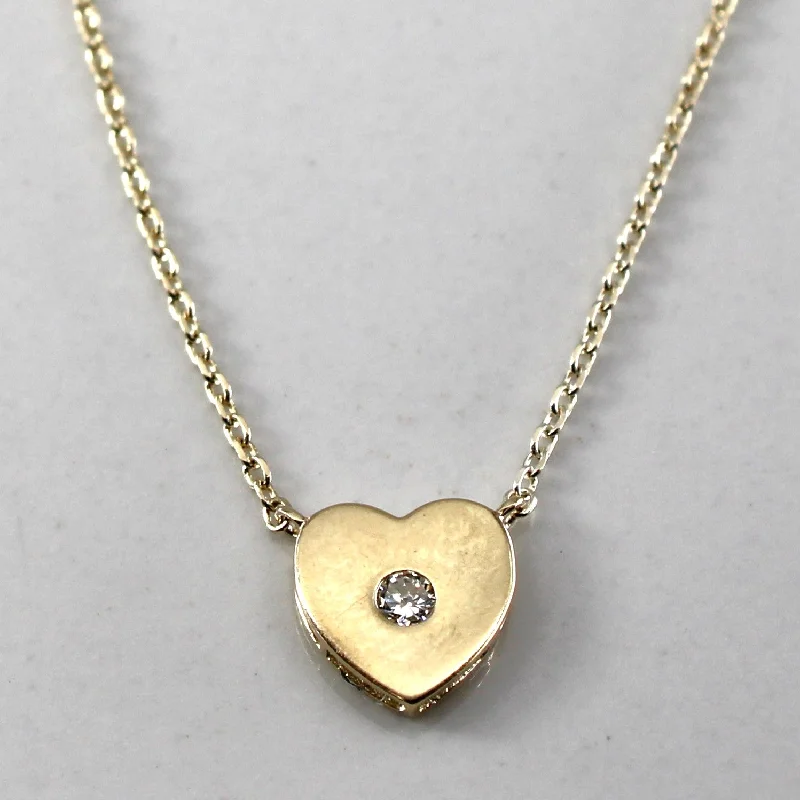 gemstone stacking rings colorful Diamond Heart Necklace | 0.02ct | 18"|