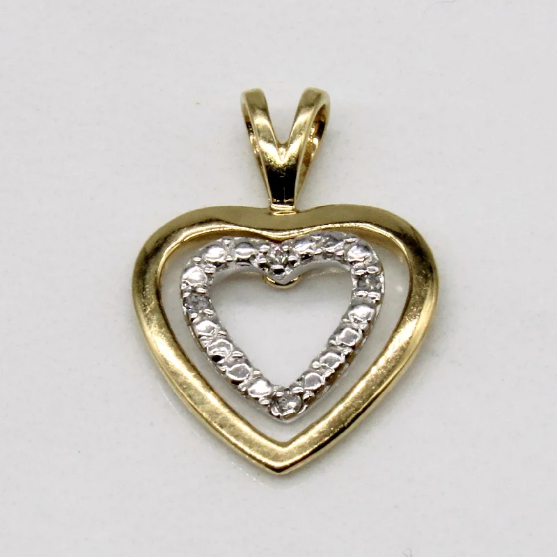 real citrine gemstone pendant Diamond Heart Pendant | 0.01ctw |