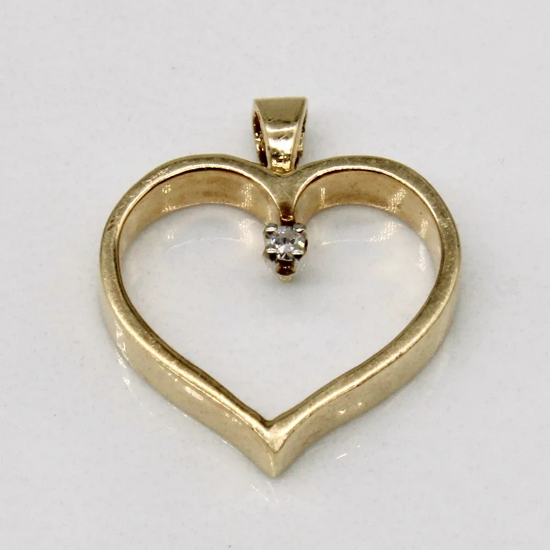dainty silver hamsa bracelet Diamond Heart Pendant | 0.02ct |