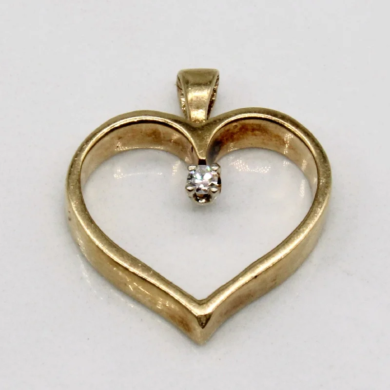 tiny diamond cross necklace Diamond Heart Pendant | 0.02ct |