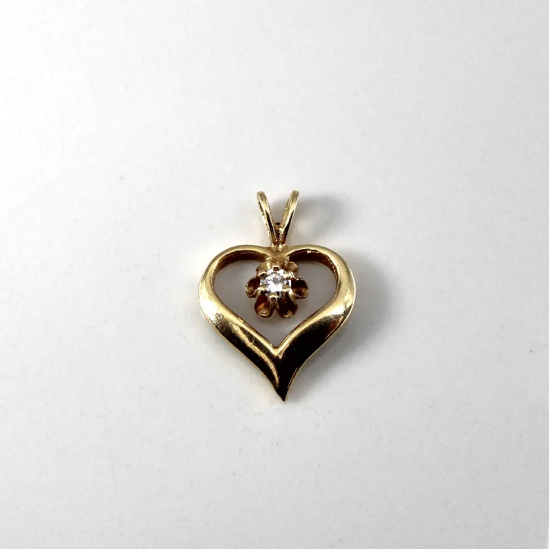 handmade macrame bracelet for men Diamond Heart Pendant | 0.04ct |