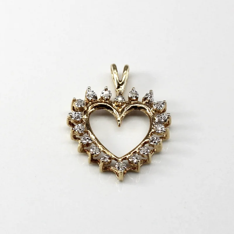 handcrafted gemstone pendant Diamond Heart Pendant | 0.04ctw |