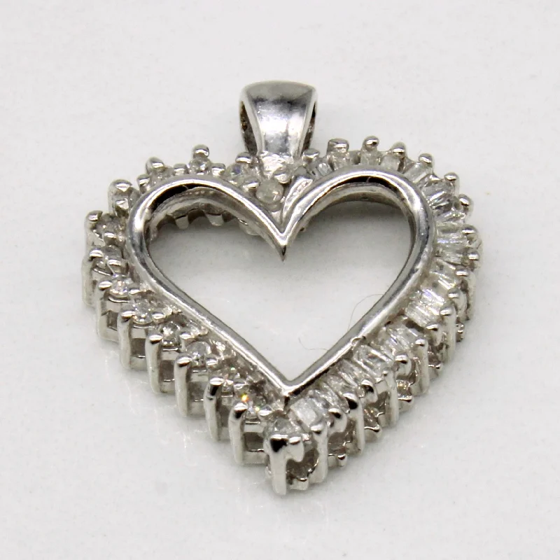 elegant pearl necklace with diamonds Diamond Heart Pendant | 0.22ctw |