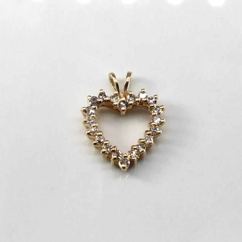 solid gold cartilage hoop Diamond Heart Pendant | 0.30ctw |