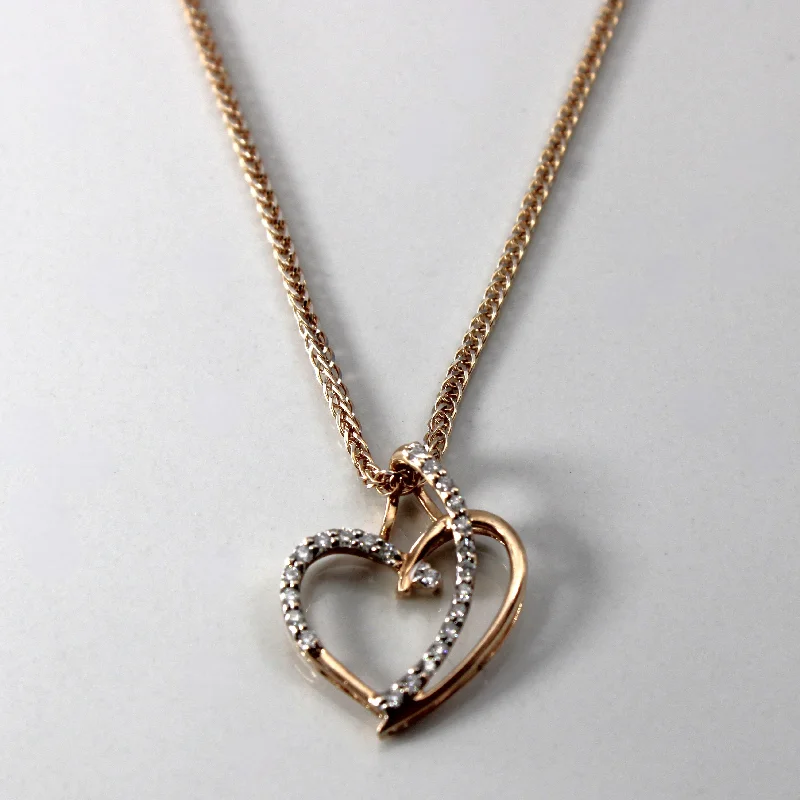 vintage-inspired pearl brooch Diamond Heart Pendant Necklace | 0.18ctw | 20"|