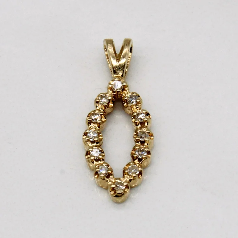 rose gold cartilage barbell Diamond Pendant | 0.06ctw |