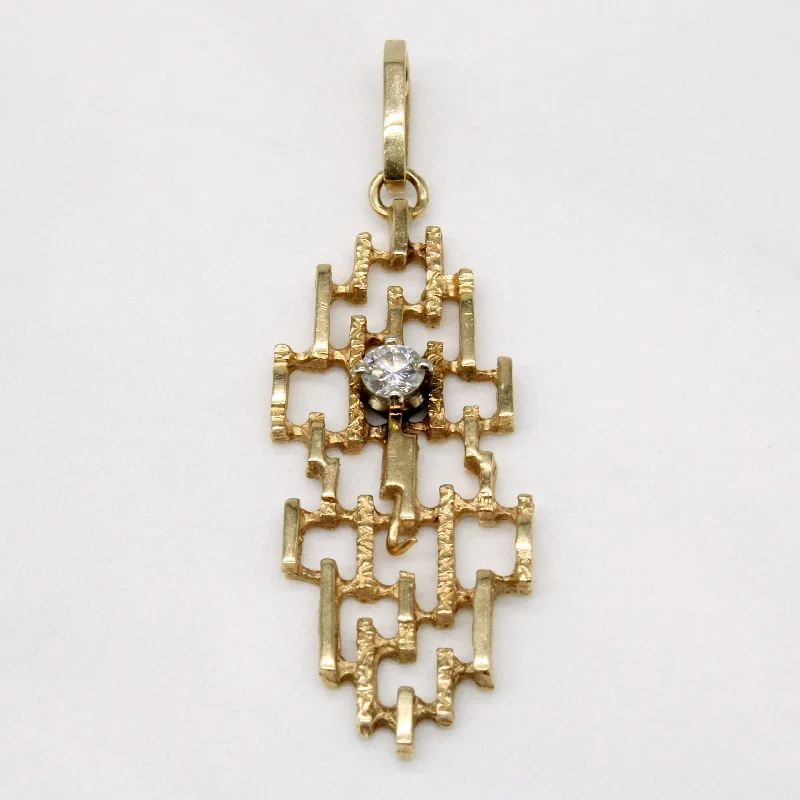vintage crystal chandelier earrings Diamond Pendant | 0.20ct |
