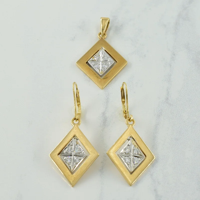 custom initial pendant necklace Diamond Pendant & Earring Set | 0.44ctw |