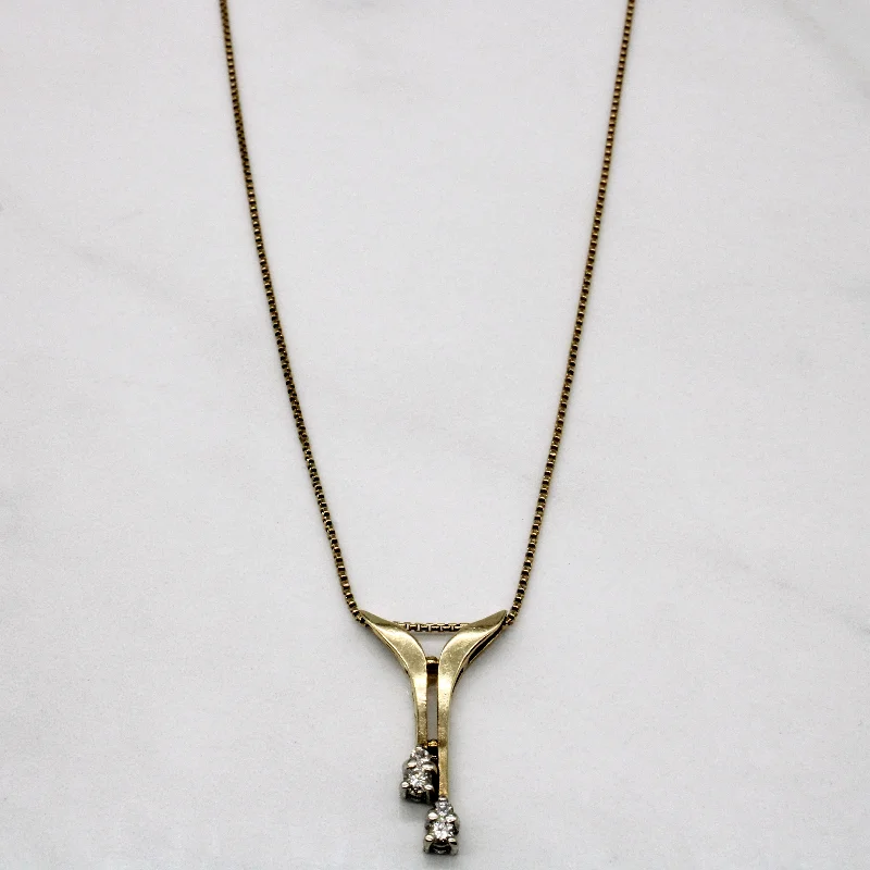 pearl and gold chain earrings Diamond Pendant & Necklace | 0.14ctw | 20" |