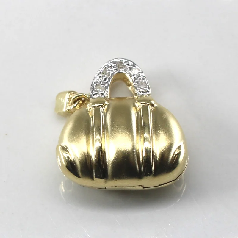 unique moon phase ring Diamond Purse Pendant | 0.05ctw |