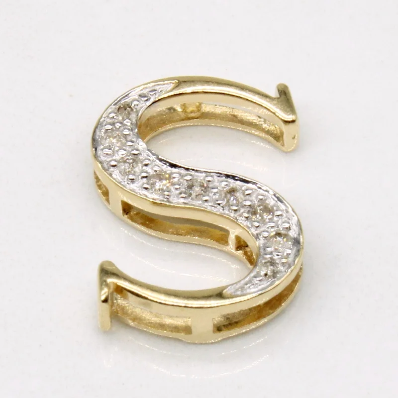 real diamond solitaire ring Diamond 'S' Initial Pendant | 0.05ctw |
