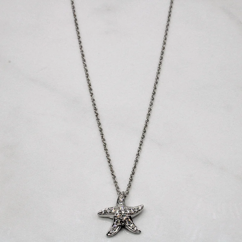 celestial sun charm anklet Diamond Star Fish Pendant & Necklace | 0.25ctw | 18" |