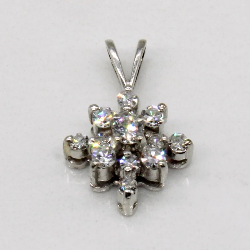 unique blue topaz ring Diamond Star Pendant | 0.21ctw |