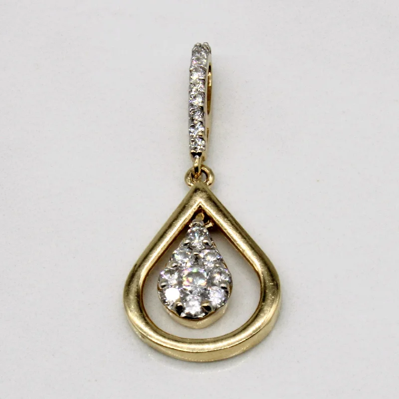 simple sapphire wedding band Diamond Teardrop Pendant | 0.25ctw |
