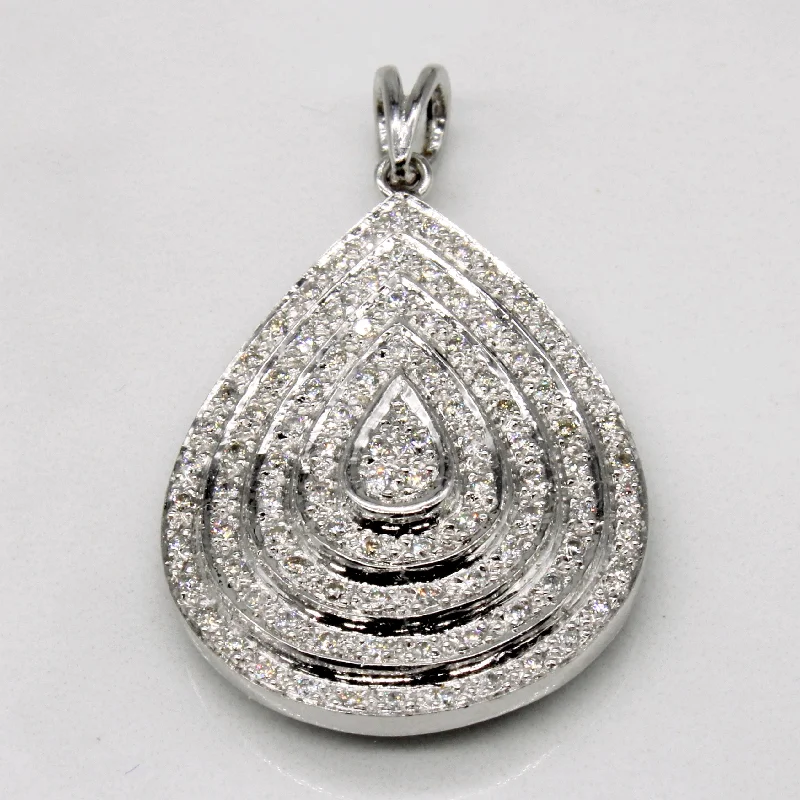 gold moonstone cocktail ring Diamond Teardrop Pendant | 0.50ctw |