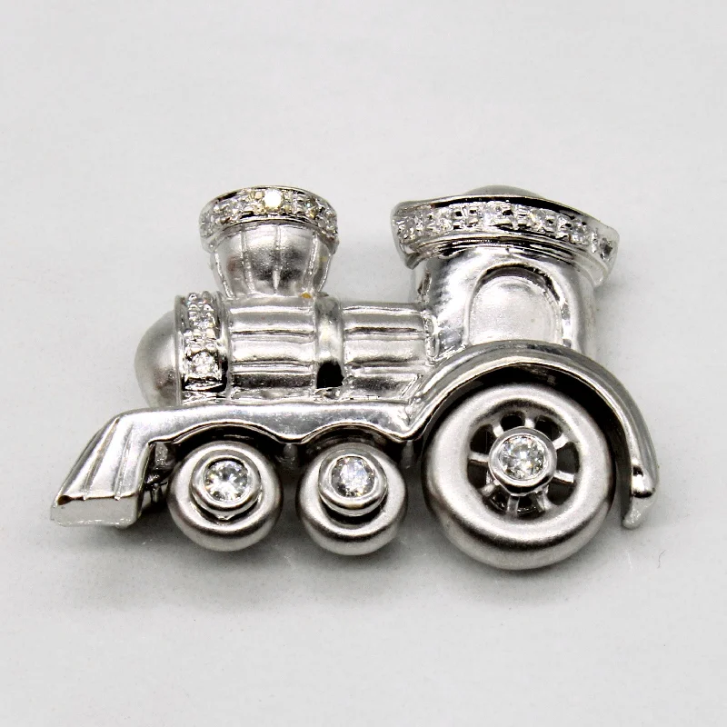 sterling silver arrow ring Diamond Train Modified Brooch & Pendant | 0.19ctw |
