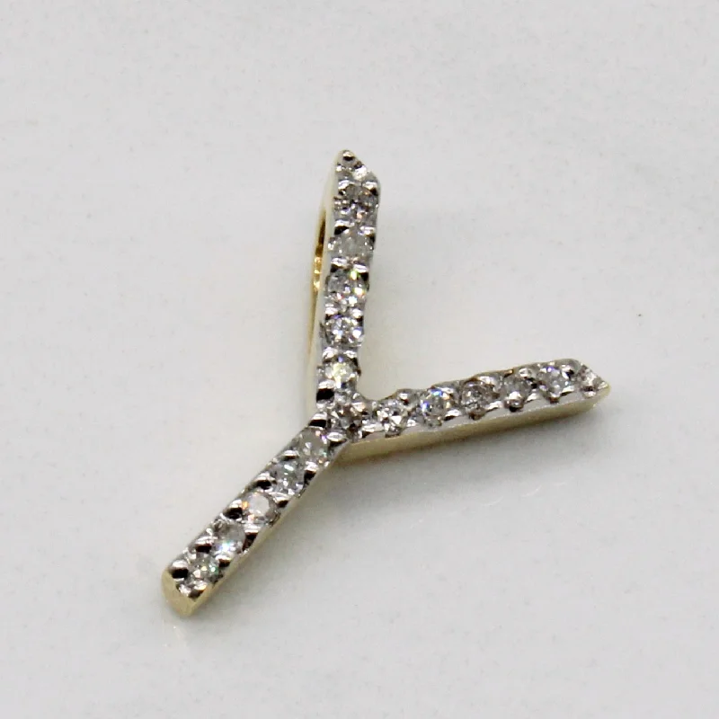 moissanite engagement ring affordable Diamond 'Y' Pendant | 0.032ctw |