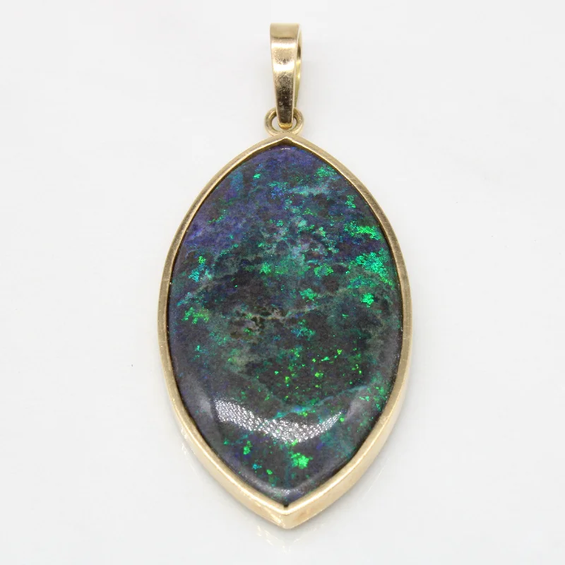 minimalist birthstone bangle Dyed Black Opal Pendant | 15.00ct |