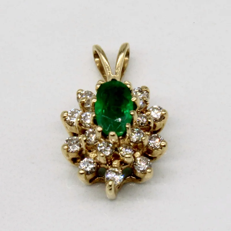 emerald cut diamond wedding ring Emerald & Diamond Pendant | 0.20ct, 0.15ctw |