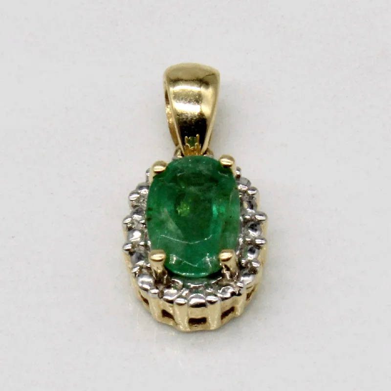 statement gold cuff earrings Emerald Pendant | 0.60ct |