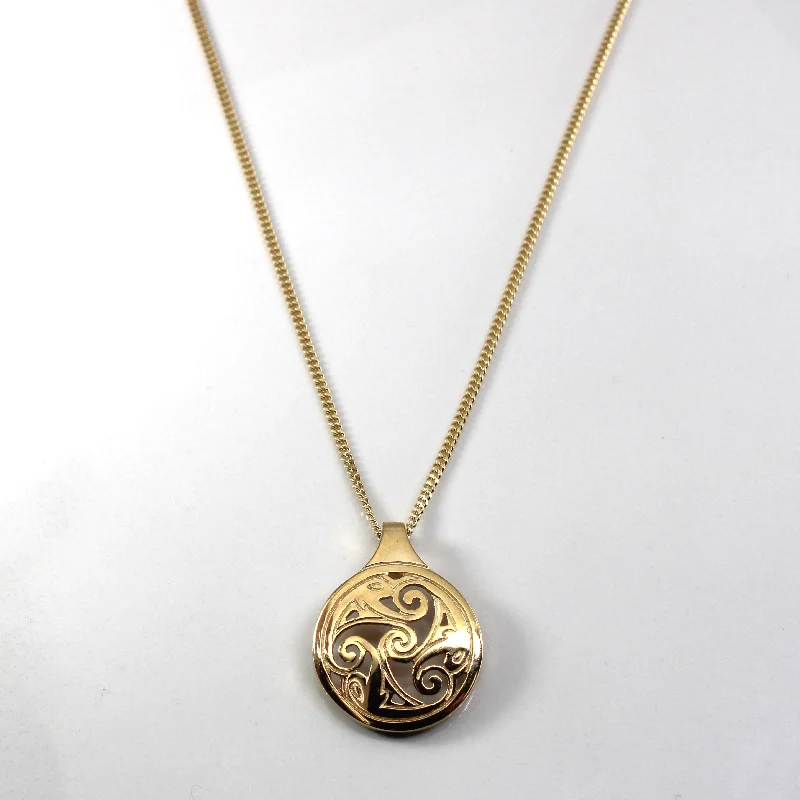 personalized couple’s bracelet engraved Edinburgh Hallmarked Filigree Pendant Necklace | 16"|