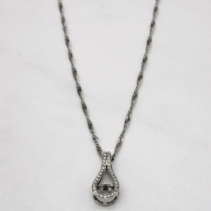 delicate heart stud earrings Floating Diamond Pendant & Necklace | 0.25ctw | 18" |