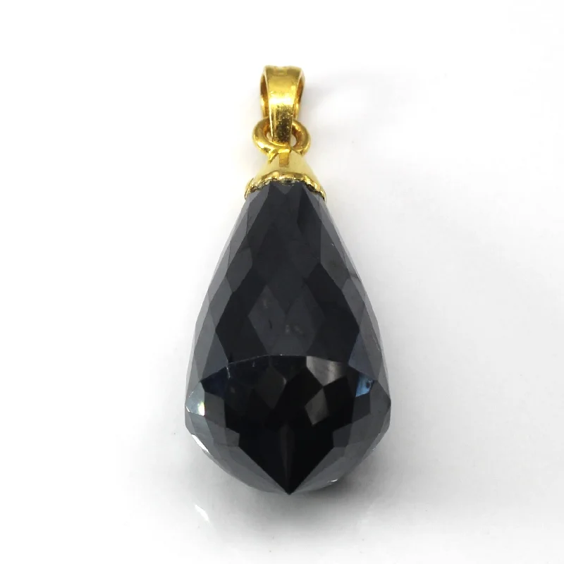 diamond halo engagement ring Hematite Drop Pendant | 94.00ct |