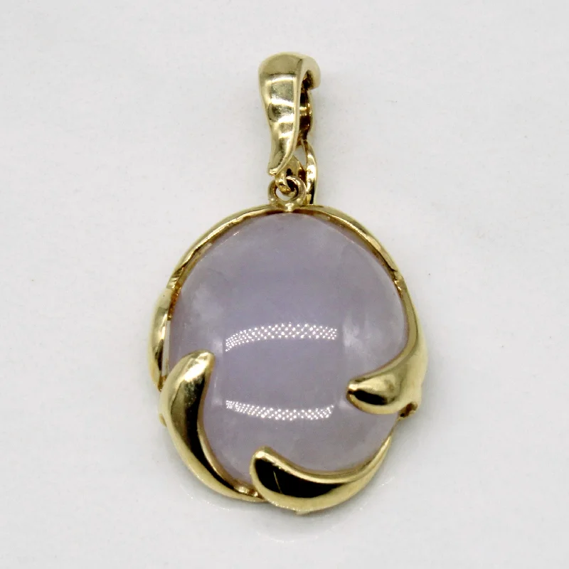 personalized gemstone pendant necklace Lavender Jade 14k Pendant | 10.50ct |