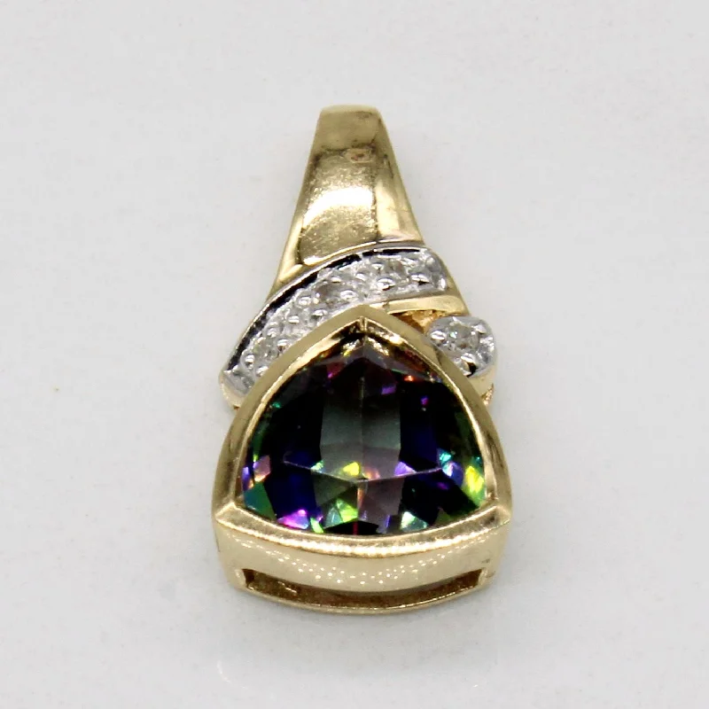 personalized gemstone pendant necklace Mystic Topaz & Diamond Pendant | 1.25ct, 0.02ctw |