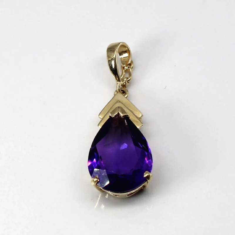 customized infinity bracelet Pear Amethyst Drop Pendant | 5.00ct |