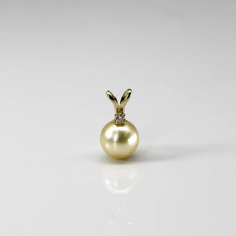 celestial meteor shower earrings Pearl & Diamond Pendant | 0.02ct |
