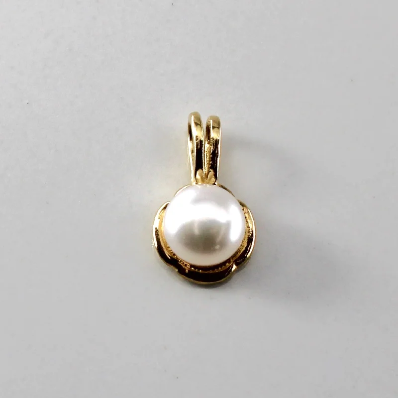 vintage art deco bracelet 14k Gold Pearl Gold Pendant
