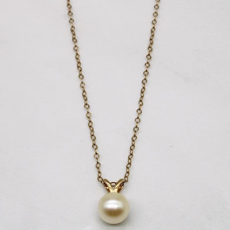 unique tribal silver ring Pearl Pendant & Necklace | 18" |