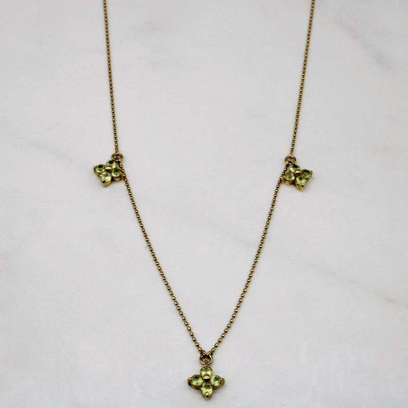 modern hexagon stud earrings Peridot Charm Necklace | 0.60ctw | 16" |