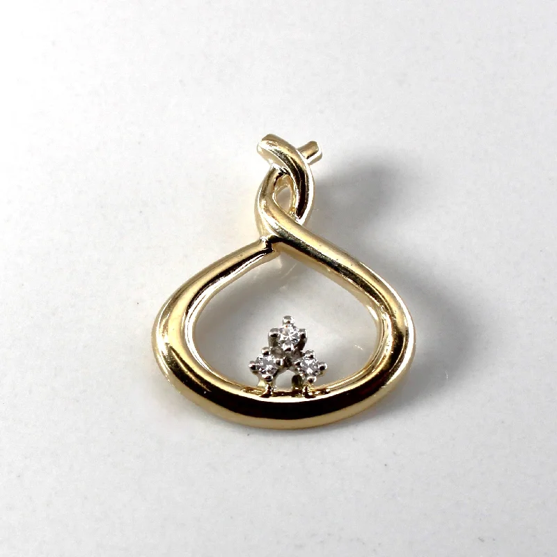 vintage filigree locket necklace Prong Set Diamond Drop Pendant | 0.04ctw |