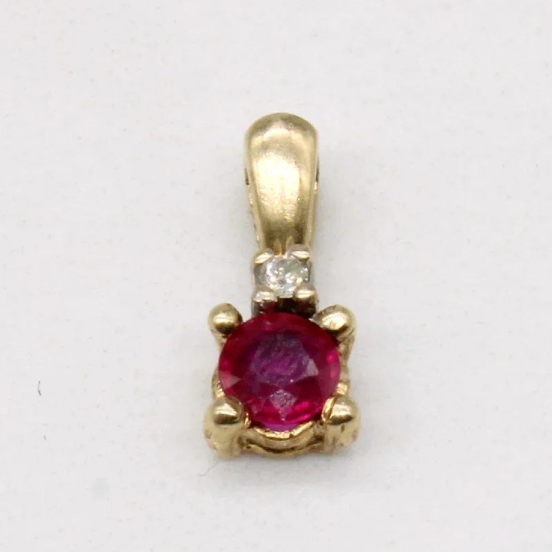 diamond tennis bracelet real Ruby & Diamond Pendant | 0.15ct, 0.01ct |