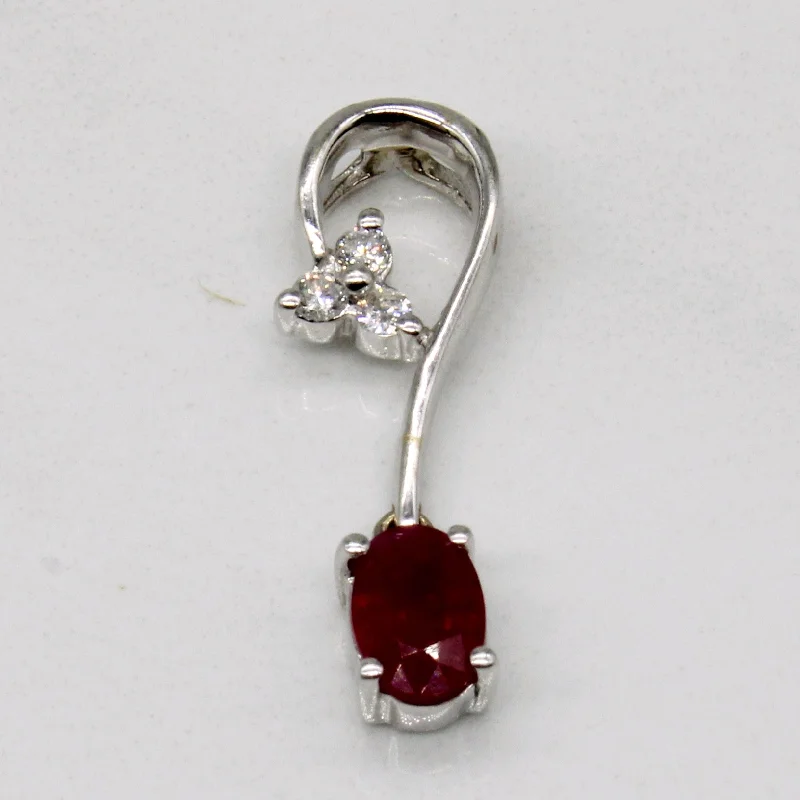 minimalist infinity ring Ruby & Diamond Pendant | 0.34ct, 0.06ctw |