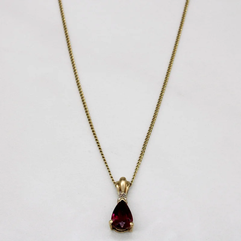 elegant aquamarine drop earrings Ruby & Diamond Pendant & Necklace | 0.48ct, 0.01ct | 19" |