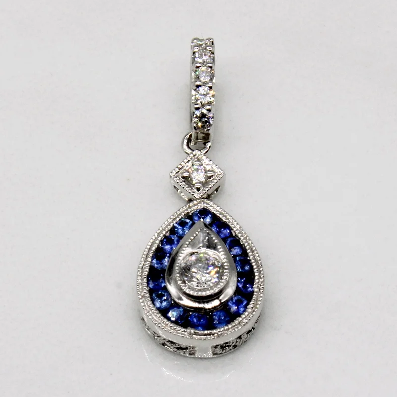 men’s black titanium ring Sapphire & Diamond Pendant | 0.21ctw, 0.15ctw |