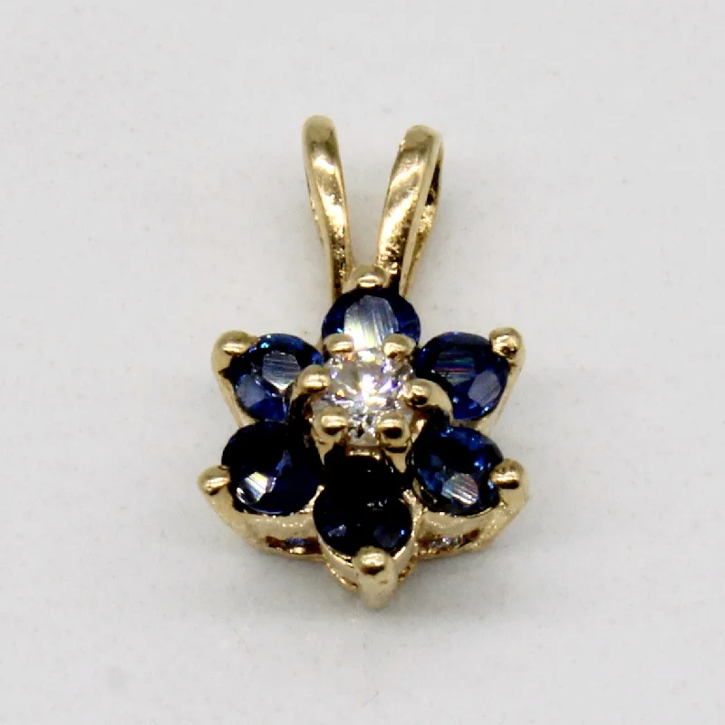 handcrafted gemstone ring women Sapphire & Diamond Pendant | 0.24ctw, 0.06ctw |