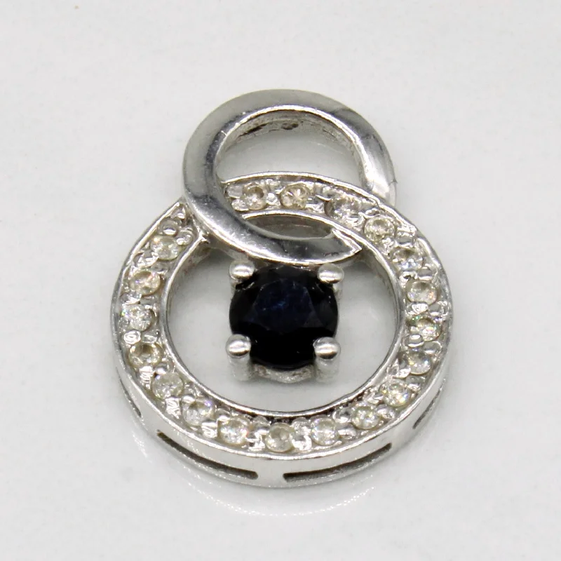 vintage locket necklace gold Sapphire & Diamond Pendant | 0.33ct, 0.15ctw |
