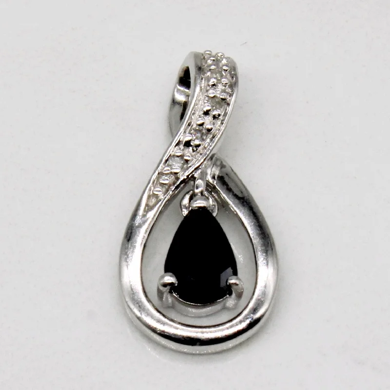 crystal drop earrings elegant Sapphire & Diamond Pendant | 0.35ct, 0.02ctw |