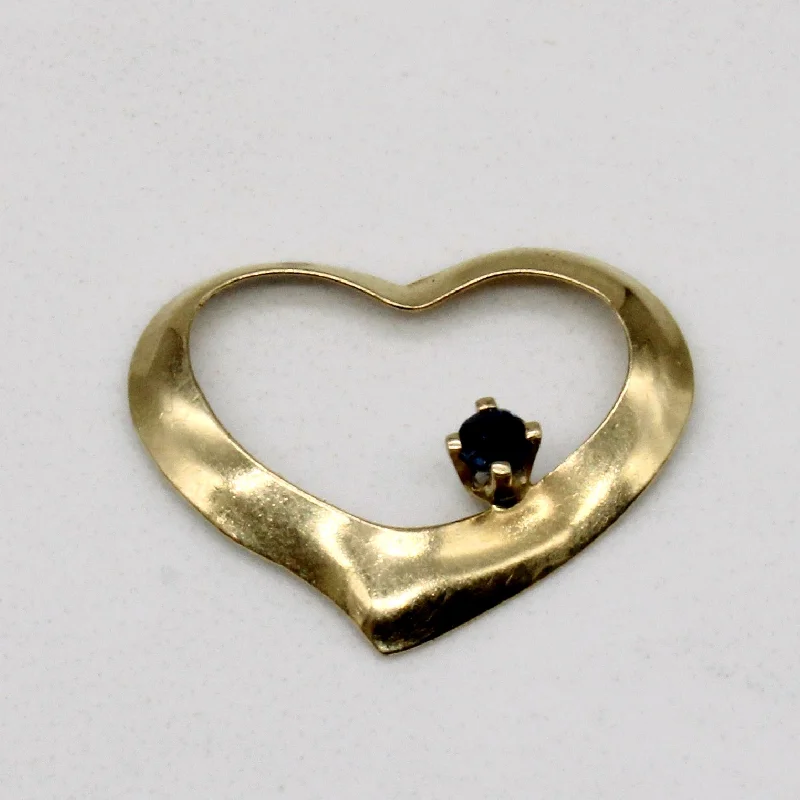 adjustable charm bracelet sterling silver Sapphire Heart Charm | 0.03ct |